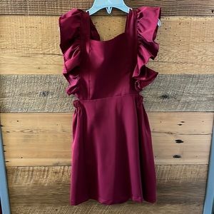 Ruffle suspender dress